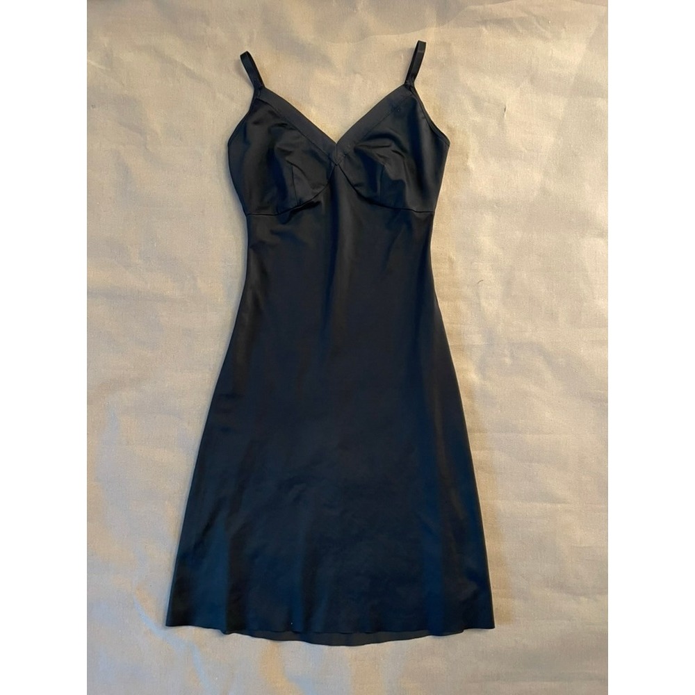 SPANX Slimplicity Lingerie Strap Slip Sz L Black Shapewear Compression
